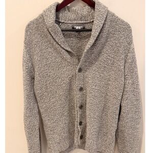 Bonobos Mens Slim Fit Shawl Collar Cardigan Sweater Grey Marled 100% Cotton S